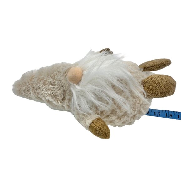 Set Of 2 Plush Nordic Gnome Decorations With Faux Fur Hats & Beards - Picture 10 of 12